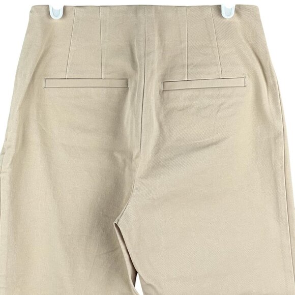 a new day Women Tan Pants Sz 2 Stretch Mid Rise Boot Cut Zip Side Elastic Waist - Picture 4 of 12